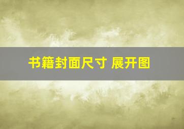 书籍封面尺寸 展开图